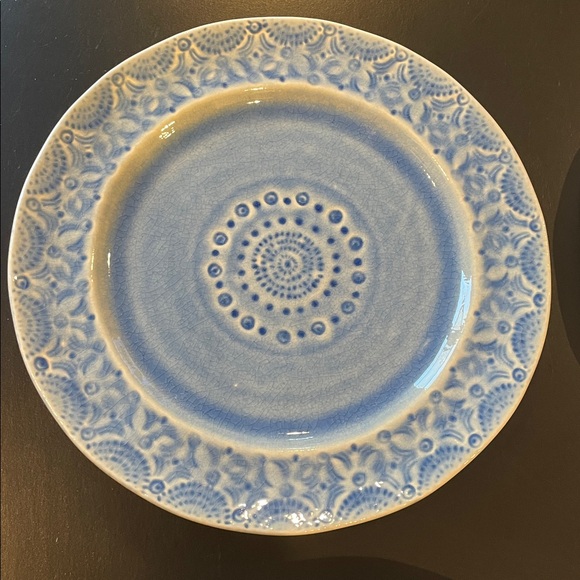 Set of four Anthropologie old Havana salad plates blue - Picture 5 of 10